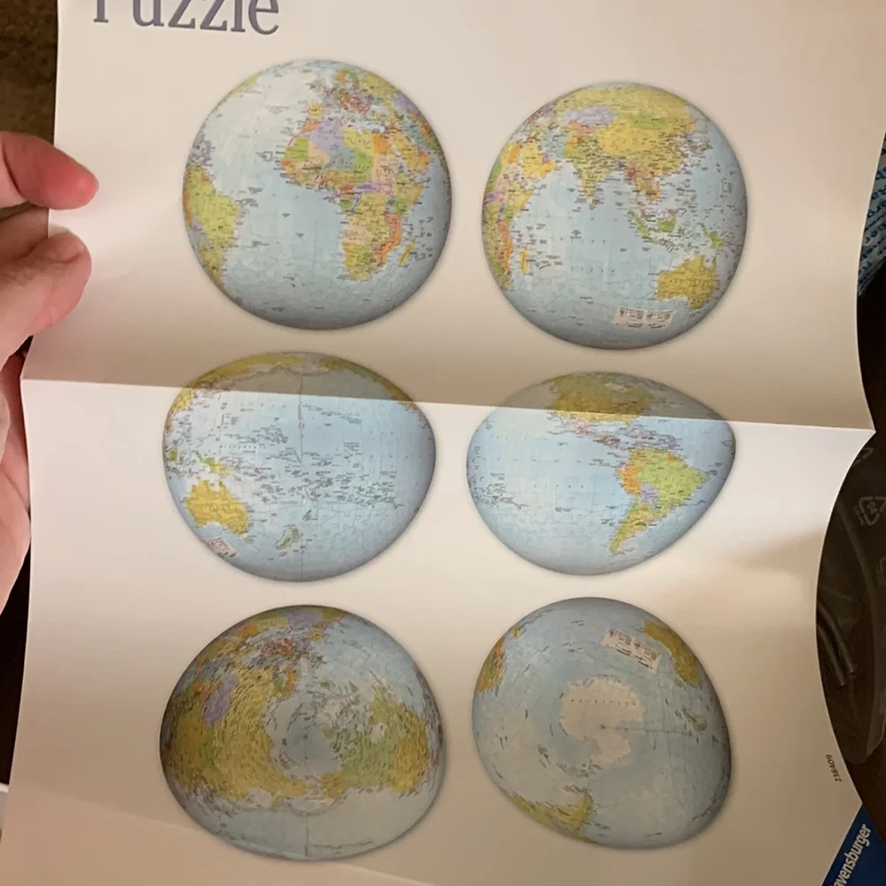 New in box Ravensburger 3D earth globe puzzle with stand sealed 550 pieces NEW